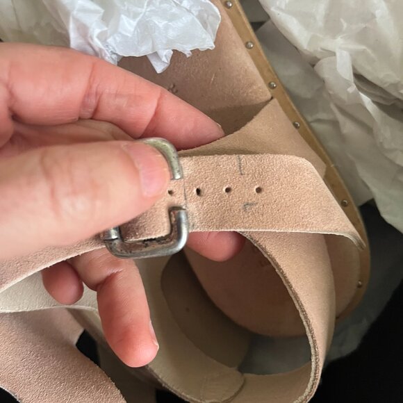 Freda Salvador Sera Fisherman Sandal in Blush Suede - Picture 5 of 7